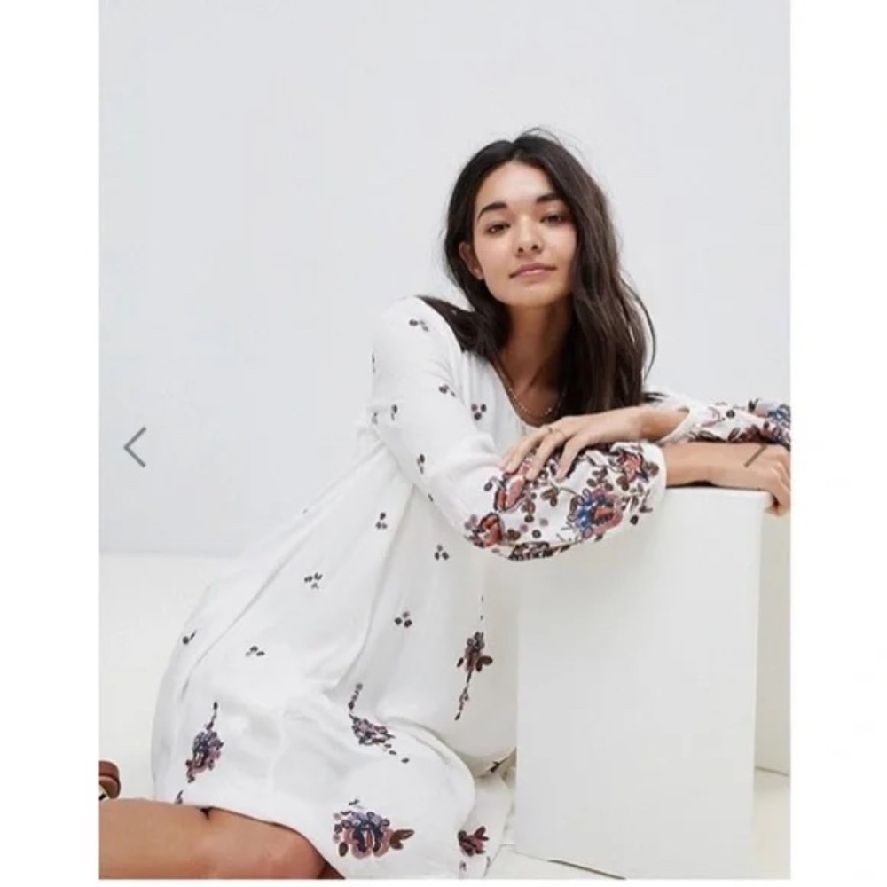 Free People Oxford Embroidered Mini Dress Size XS